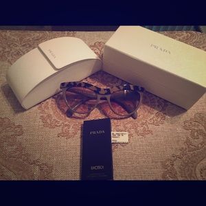 Prada Tortoiseshell Cat eye Sunglasses